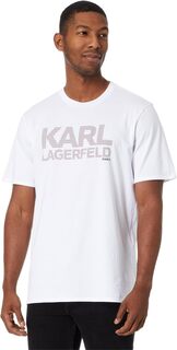 Футболка с коротким рукавом и круглым вырезом с логотипом Karl Lagerfeld Paris, белый