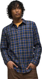 Фланелевая рубашка приталенного кроя Los Feliz Prana, цвет Rich Sapphire