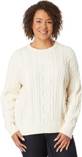 Свитер Plus Size Soft Cotton Fisherman Crew Neck L.L.Bean, цвет Cream L.L.Bean®