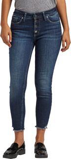 Джинсы Suki Mid-Rise Skinny Crop Jeans L43972EAE463 Silver Jeans Co., цвет Indigo