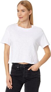 Укороченная футболка с необработанными краями bobi Los Angeles, белый