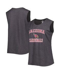 Женская фирменная майка больших размеров Heather Charcoal Arizona Cardinals Fanatics, черный