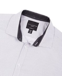 Мужская классическая рубашка стандартного кроя с аккуратным принтом и без морщин Calabrum, серый