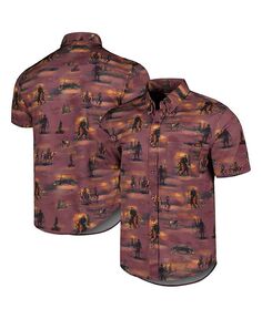 Мужские и женские темно-бордовые кроссовки Yellowstone Tough &amp; Безжалостная рубашка на пуговицах KUNUFLEX RSVLTS, красный