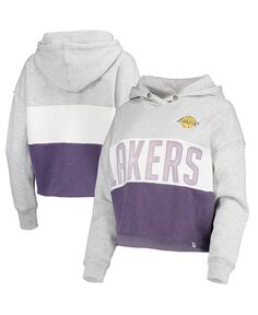Женский серый пуловер с капюшоном &apos;47 Los Angeles Lakers Lizzy &apos;47 Brand, серый