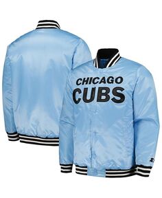 Мужская голубая университетская куртка с пуговицами Chicago Cubs Cross Bronx Fashion Starter, синий