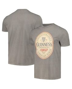 Мужская темно-серая футболка с рисунком Guinness Philcos, серый