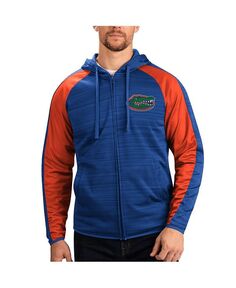 Мужская спортивная куртка с капюшоном и молнией во всю длину, нейтральная зона реглан Royal Florida Gators G-III Sports by Carl Banks, синий
