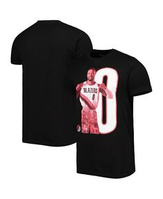Мужская черная футболка Damian Lillard Portland Trail Blazers Player Metro Stadium Essentials, черный