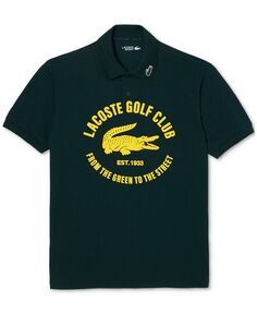 Мужская футболка-поло классического кроя с логотипом под крокодила Lacoste, мультиколор