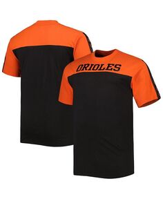 Мужская оранжево-черная вязаная футболка Baltimore Orioles с большой и высокой кокеткой Profile, оранжевый