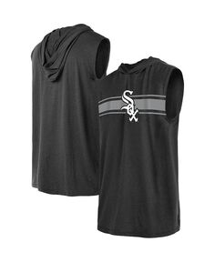 Мужской черный пуловер с капюшоном Chicago White Sox без рукавов New Era, черный