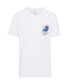 Мужская футболка с рисунком для лонгборда в тропическом стиле Psycho Tuna, цвет White