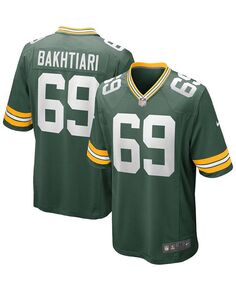 Мужская майка команды Дэвида Бахтиари Green Green Bay Packers Game Team Nike, зеленый