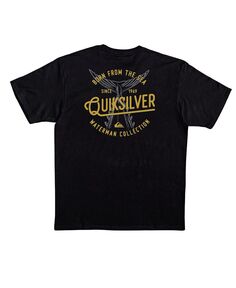 Мужская футболка Quiksilver с короткими рукавами и хвостом Quiksilver Waterman, черный