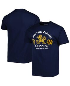 Мужская темно-синяя футболка Notre Dame Fighting Irish Guinness Here Come the Irish League Collegiate Wear, синий