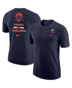 Мужская темно-синяя футболка Virginia Cavaliers DNA Performance Nike, синий