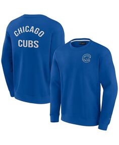 Супермягкий пуловер с круглым вырезом Royal Chicago Cubs для мужчин и женщин Fanatics Signature, синий