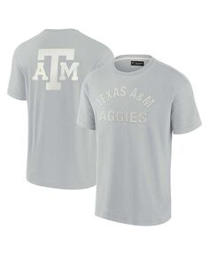 Мужская и женская серая футболка Texas A&amp;M Aggies Super Soft с коротким рукавом Fanatics Signature, серый