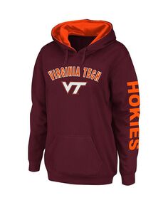 Женский бордовый пуловер с капюшоном Virginia Tech Hokies Loud and Proud Colosseum, красный