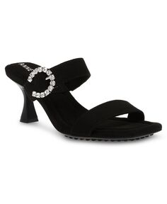 Женские классические сандалии Josie с квадратным носком Anne Klein, цвет Black Suede