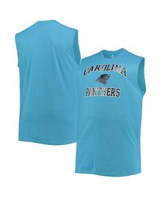 Мужская синяя майка Carolina Panthers Big and Tall Muscle Tank Profile, синий