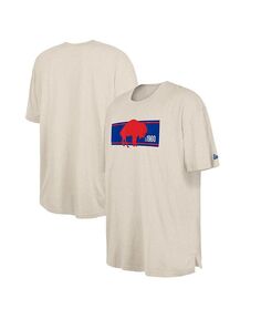 Мужская кремовая футболка Buffalo Bills Third Down Big and Tall Historic New Era, слоновая кость/кремовый