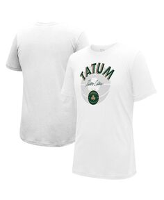 Мужская и женская белая футболка с рисунком Jayson Tatum Boston Celtics 2023/24 City Edition Player Stadium Essentials, белый
