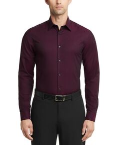 Мужская классическая рубашка стандартного кроя из стали Stain Shield Performance Calvin Klein, красный