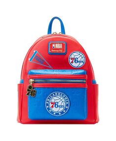Мужской и женский мини-рюкзак Philadelphia 76ers Patches Loungefly, красный