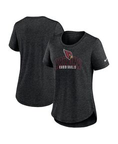 Женская футболка Heather Black Arizona Cardinals Fashion Tri-Blend Nike, черный