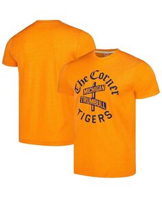 Мужская оранжевая футболка Detroit Tigers Doddle Collection The Corner Tri-Blend Homage, оранжевый