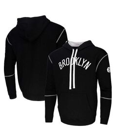 Мужской и женский черный пуловер с капюшоном Brooklyn Nets Monument Stadium Essentials, черный