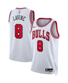 Мужская и женская белая майка Zach LaVine Chicago Bulls Swingman — Association Edition Nike, белый