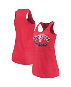 Женская красная майка Washington Nationals Multicount Racerback Soft As A Grape, красный