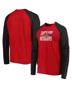 Мужская красная футболка с длинным рукавом Tampa Bay Buccaneers Current реглан New Era, красный