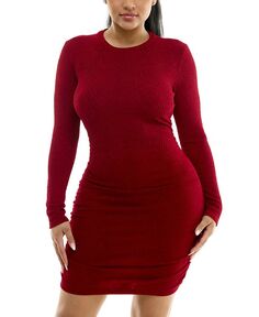 Облегающее платье цвета металлик с длинными рукавами для юниоров Speechless, красный