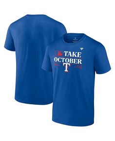 Мужская футболка с логотипом Royal Texas Rangers 2023, постсезонная раздевалка Fanatics, цвет Royal