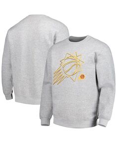Мужской и женский пуловер с логотипом Heather Grey Phoenix Suns Element в стиле поп-музыки Stadium Essentials, серый