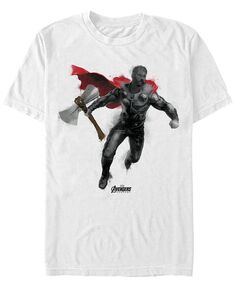 Мужская футболка Marvel Avengers Endgame с рисунком Тора, с коротким рукавом Fifth Sun, белый