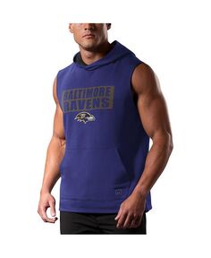 Мужской фиолетовый пуловер без рукавов с капюшоном Baltimore Ravens Marathon MSX by Michael Strahan, фиолетовый