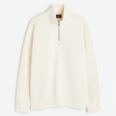 Свитшот H&amp;M Relaxed Fit Half-zip, кремовый H&M