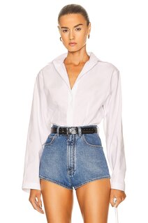 Футболка Alaïa Corset Shirt, цвет Blanc