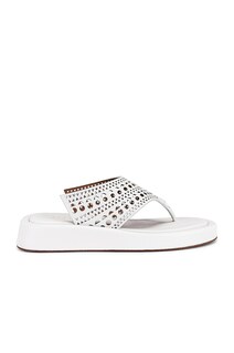 Сандалии Alaïa Vienne Thong Platform, цвет Blanc Casse