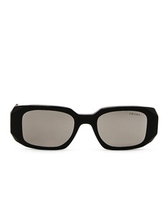 Солнцезащитные очки Prada Rectangle, цвет Black &amp; Mirror Silver