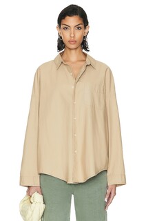 Рубашка R13 Boxy Button-Up, хаки