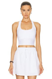 Майка Beyond Yoga Spacedye Well Rounded Cropped Halter, цвет Cloud White