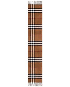 Шарф Burberry Giant Check Cashmere, цвет Birch Brown