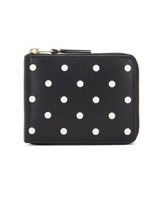 Кошелек Comme des Garçons Dots Printed Leather Zip, черный