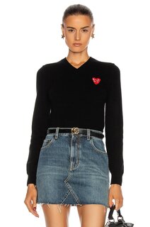 Свитер Comme des Garçons V-Neck Pullover, черный